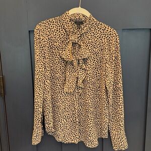 Ann Taylor Animal Print Blouse
